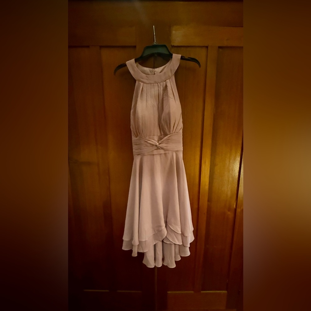 Elegant Women's Halter Dress Mauve. Formal dress